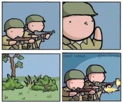 Soldiers ambush Meme Template