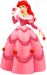 Ariel in a winter pink dress Meme Template