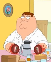 Peter griffin without hands Meme Template