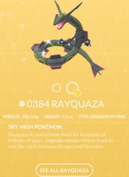 Shiny Rayquaza Pokémon GO Meme Template