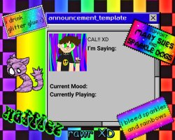 Cal’s scene announcement template Meme Template