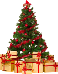 Christmas tree with presents Meme Template