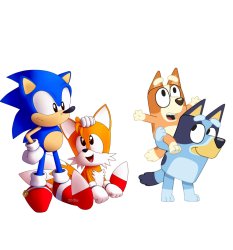 Bluey copied Sonic Meme Template