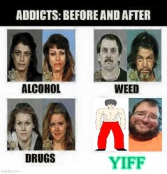 Addicts before and after anti furry edition Meme Template