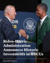 biden-harris invest in HBCUs Meme Template