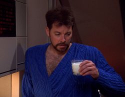 Commander Riker Looking At Milk Meme Template