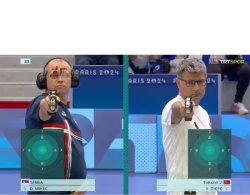 Olimpic shooter Meme Template