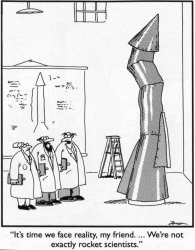 Far Side Not exactly rocket scientists JPP Meme Template