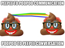 Poopoo to peepee conversation Meme Template