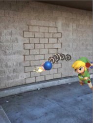 Link throwing bomb Meme Template