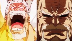 Monkey D. Garp's smile and frown Meme Template