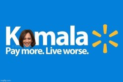 Kamala Hobama Walmart slogan parody Meme Template