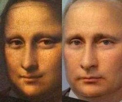 mona lisa putin Meme Template