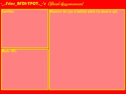 Fries' Announcement Template V2 Meme Template