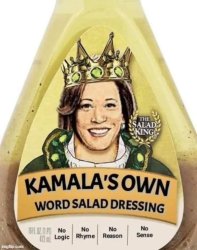 Kamala Word Salad Dressing Meme Template