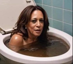 Kamala in the toilet Meme Template