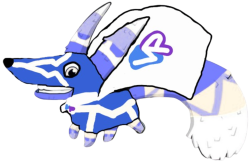 Blue Super Pretztail Walking Meme Template