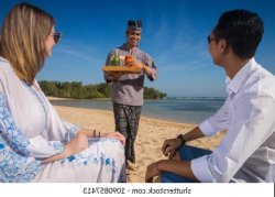 Couple on the beach being served Meme Template