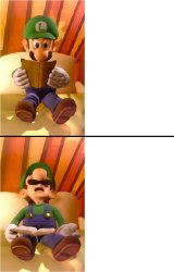 Luigi Sleep Meme Template