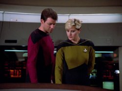 Commander RIker and Tasha Yar Meme Template