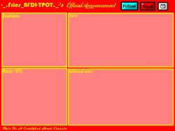 Fries' Announcement Template V3 Meme Template