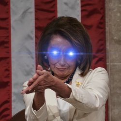 Pelosi LaserEyes Meme Template