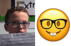 Nerd kid emoji comparison Meme Template