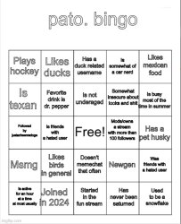 pato. bingo Meme Template