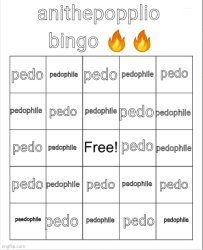 AniThePopplio Bingo Meme Template