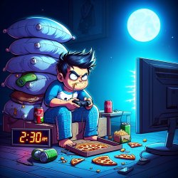 Gamin all night Meme Template