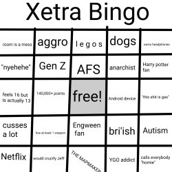 Xetra bingo 2 Meme Template