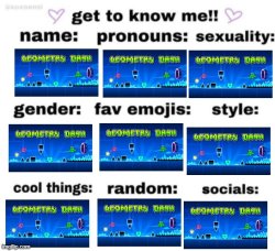 my life is geometry dash Meme Template