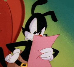 Yakko pissed at whatever the hell he's reading Meme Template