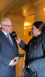 Tim Walz Interviewed Meme Template