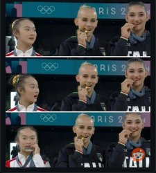 Medal Biting Meme Template