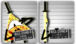 Bill Cipher's Mugshot Meme Template