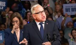 Kamala and weirdo Tim Walz Meme Template