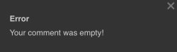 Error your comment was empty! Meme Template