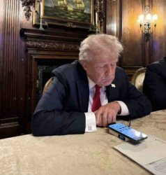 trump phone waiting Meme Template