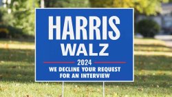 Harris walz decline your request for an interview Meme Template