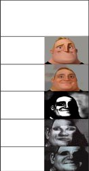 Mr. Incredible becomes uncanny 5 panel Meme Template