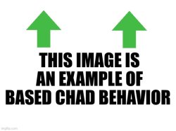 This image is an example of based chad behavior Meme Template