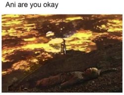 Anakin burning meme Meme Template