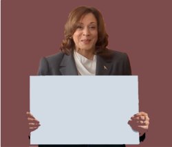 kamala holding sign Meme Template