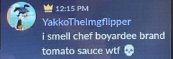 I smell chef boyardee brand tomato sauce Meme Template