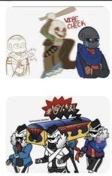 Ink Sans bonk Error sans and coffin dance starts Meme Template