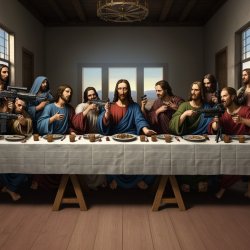 Last supper with guns Meme Template