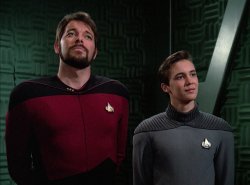 Commander Riker And Wesley Crusher Meme Template