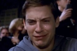 Peter parker spiderman crying pain sufrimiento Meme Template