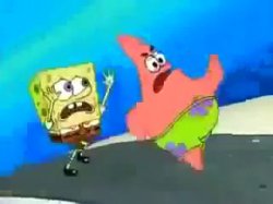 Patrick and spongebob sprinting Meme Template